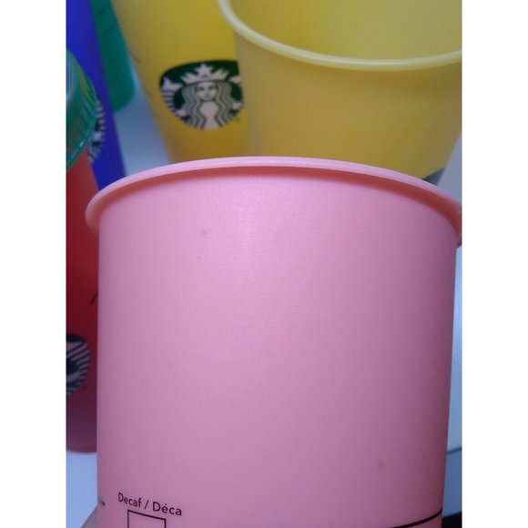 Starbucks Reusable Color Changing Cups Set Of 9 w/ ONLY 1 LID & Straw 2020 24fl - Picture 12 of 12